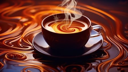 steam coffee abstractの素材