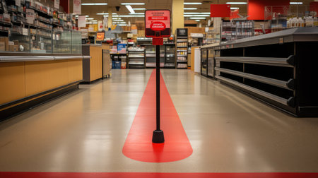 distancing covid-19 redの素材