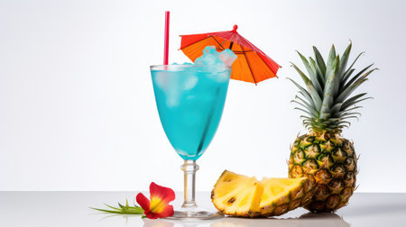 drink cocktail on white backgroundの素材