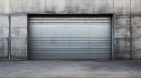 silver metal garage doorの素材