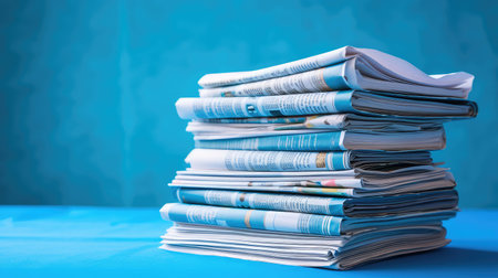 headlines news blue backgroundの素材