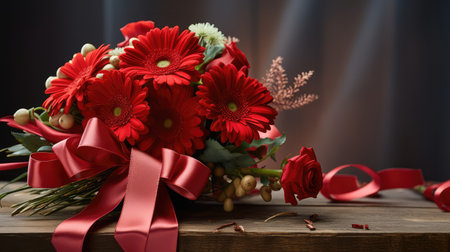 color red ribbon bowの素材