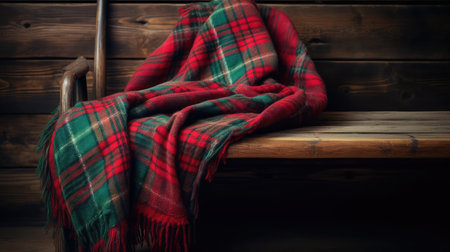 warm red and green plaidの素材