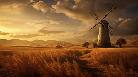 agriculture wheat woodの素材