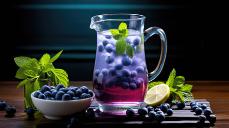 pitcher blueberry waterの素材