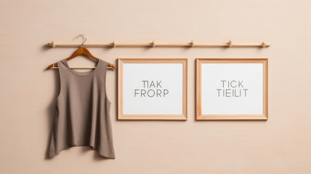 style wooden frame mockupの素材