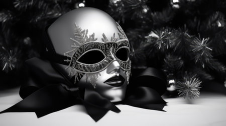 minimalist black and white christmasの素材