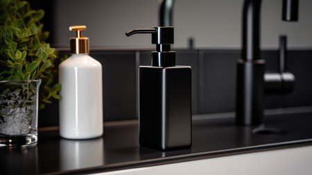 black bottle with pumpの素材