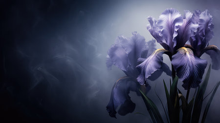 flower black irisの素材