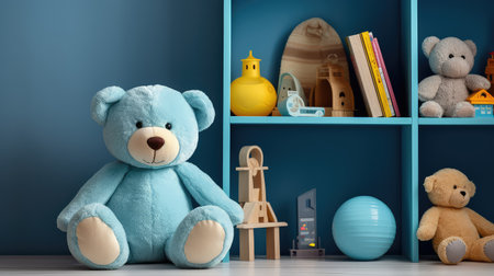 cute blue bearの素材
