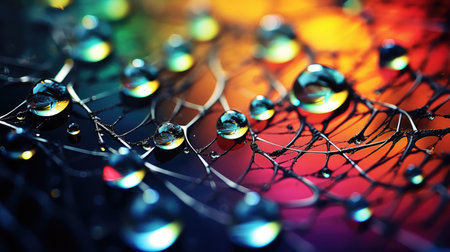 spiderweb water dropsの素材