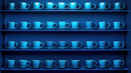 shelf blue coffee cupの素材