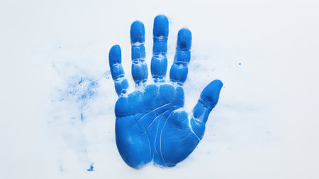 expression blue hand printsの素材