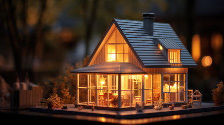 glow blurry houseの素材
