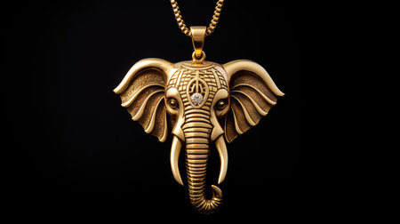 charm gold elephantの素材