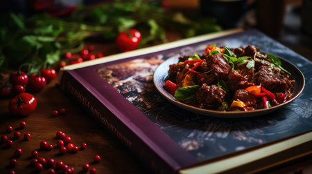 gourmet cookbook bookの素材