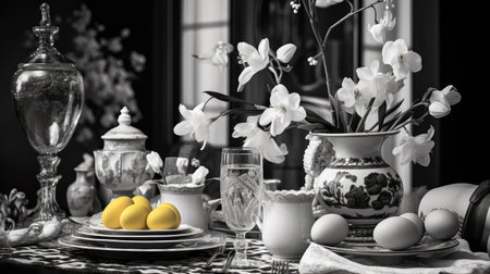 gathering easter black and whiteの素材