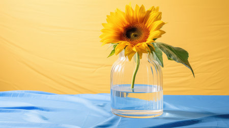 water flower in glass still lifeの素材