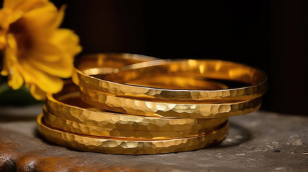 bold hammered goldの素材