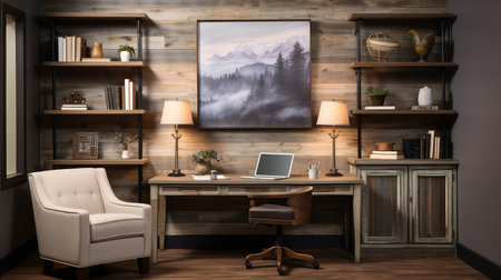 office distressed wood wallの素材