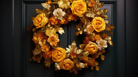 welcoming gold floralsの素材