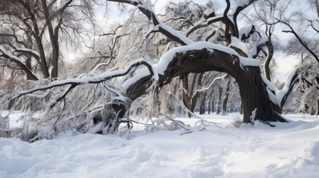 branches damaged treeの素材