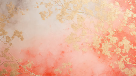 metallic coral and gold backgroundの素材