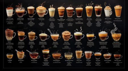 latte coffee chartの素材