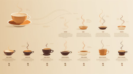 design coffee cup infographicの素材
