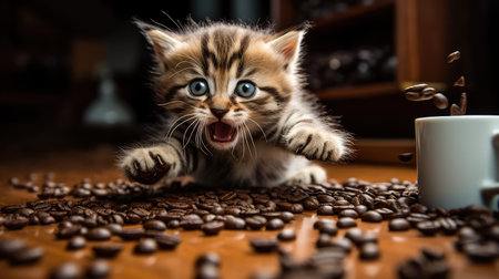 kitten cats coffeeの素材