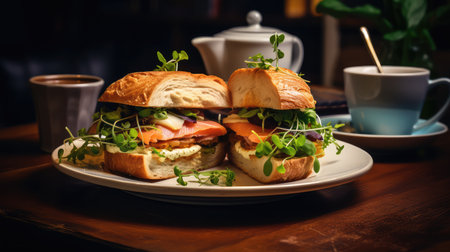 cafe coffee sandwichの素材