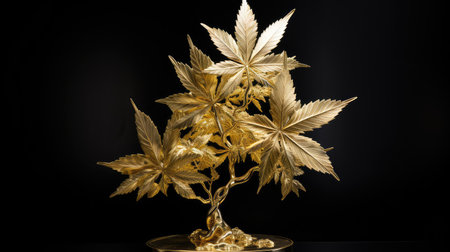 solid gold weed leafの素材