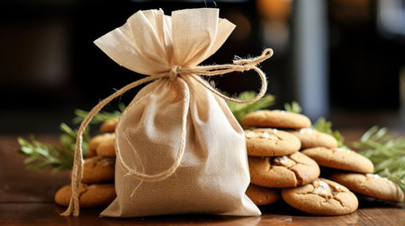 homemade cookies in bagの素材