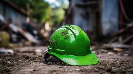 protection green hard hatの素材