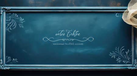 cursive editable text blueの素材