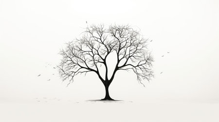 paper handdrawn treeの素材