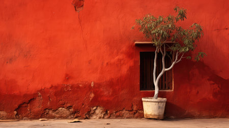 vibrant red wall textureの素材