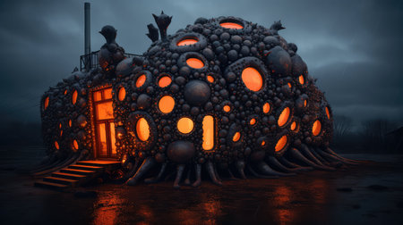 illuminated virus houseの素材