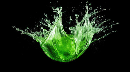 burst splash greenの素材