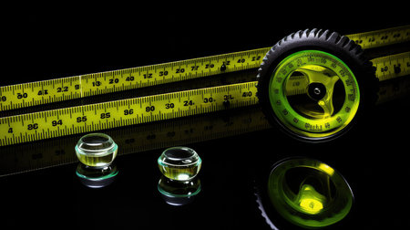 yellow tools black backgroundの素材