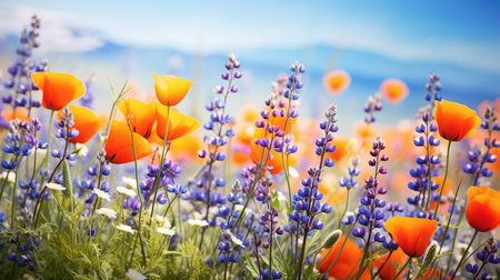 meadow spring sceneryの素材