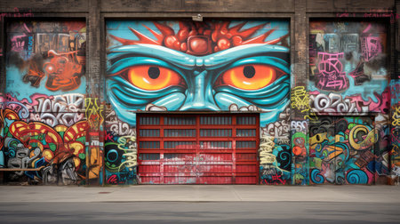 colorful warehouse wallの素材