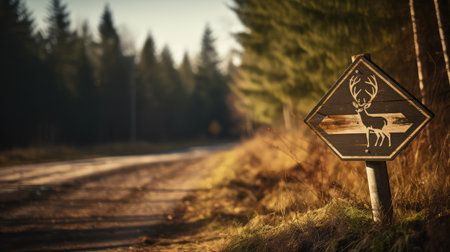 crossing wood road signsの素材