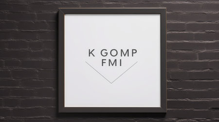 matting wall frame mockup psdの素材