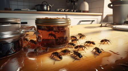 honey ants in kitchenの素材