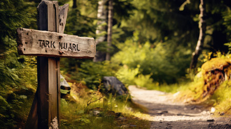 rustic wood road signsの素材