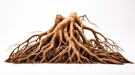 texture tree roots isolatedの素材