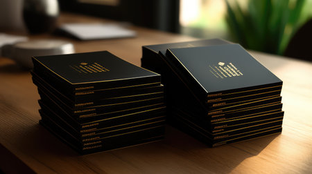 sophisticated black and gold business cardの素材