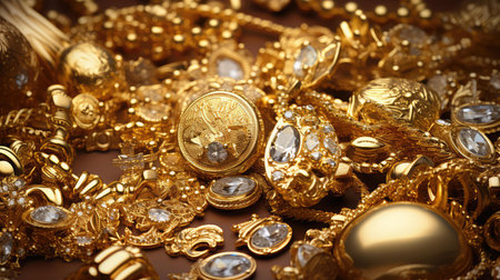 jewelry smooth gold foil backgroundの素材