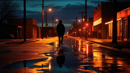 night town roadの素材